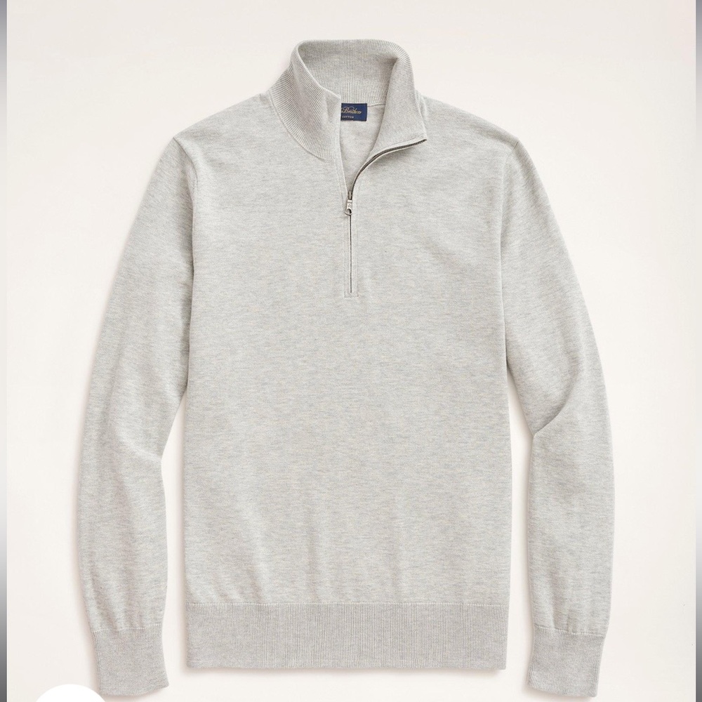 Brooks Brothers Supima Cotton Half Zip Sweater
